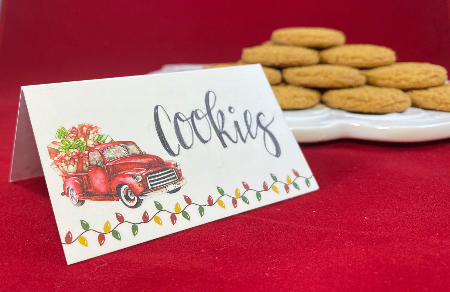 Red Truck Place Cards - 30 cards