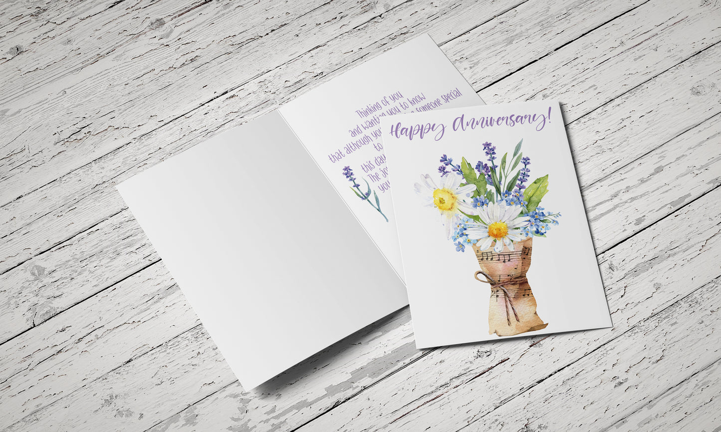 Fundraiser In Remembrance Widow Anniversary Card - Single Card