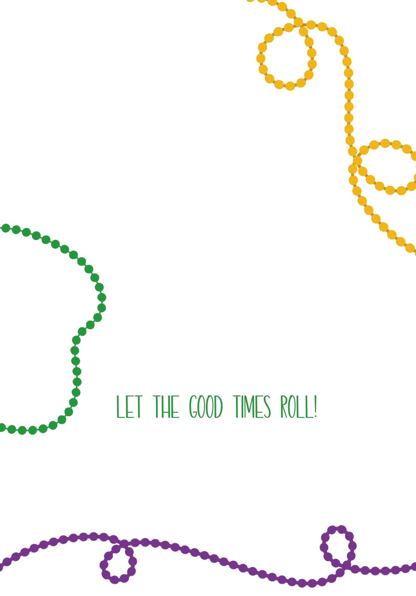 Mardi Gras Let the Good Times Roll - Includes 25 cards
