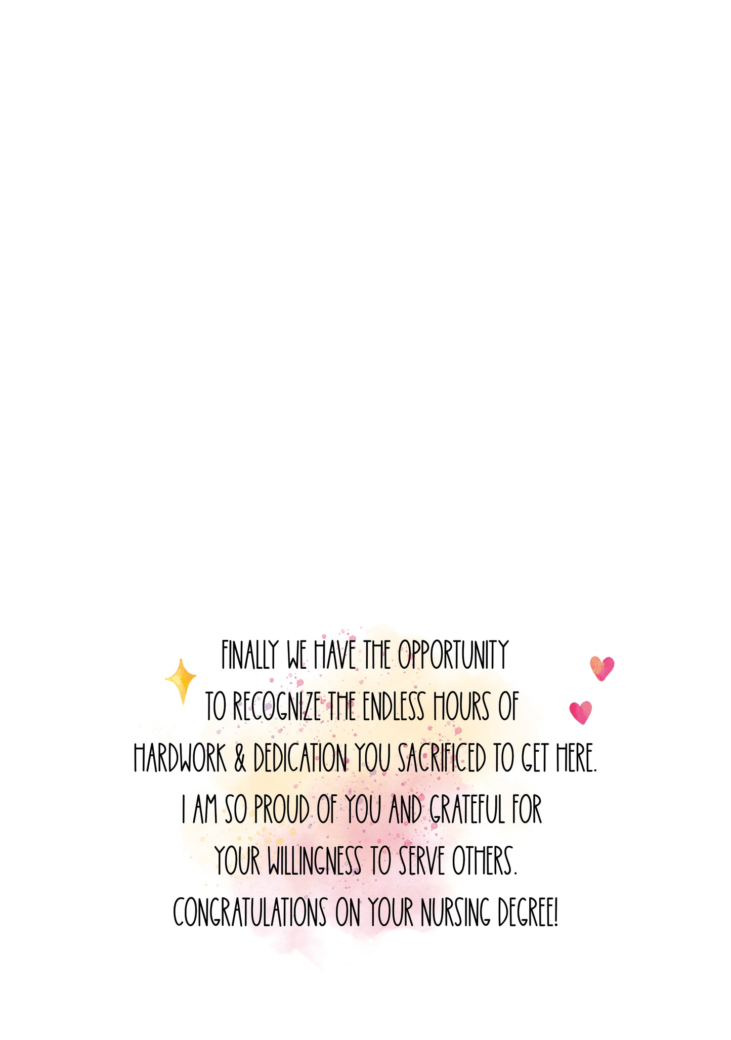 Nursing School Graduation - Single Card