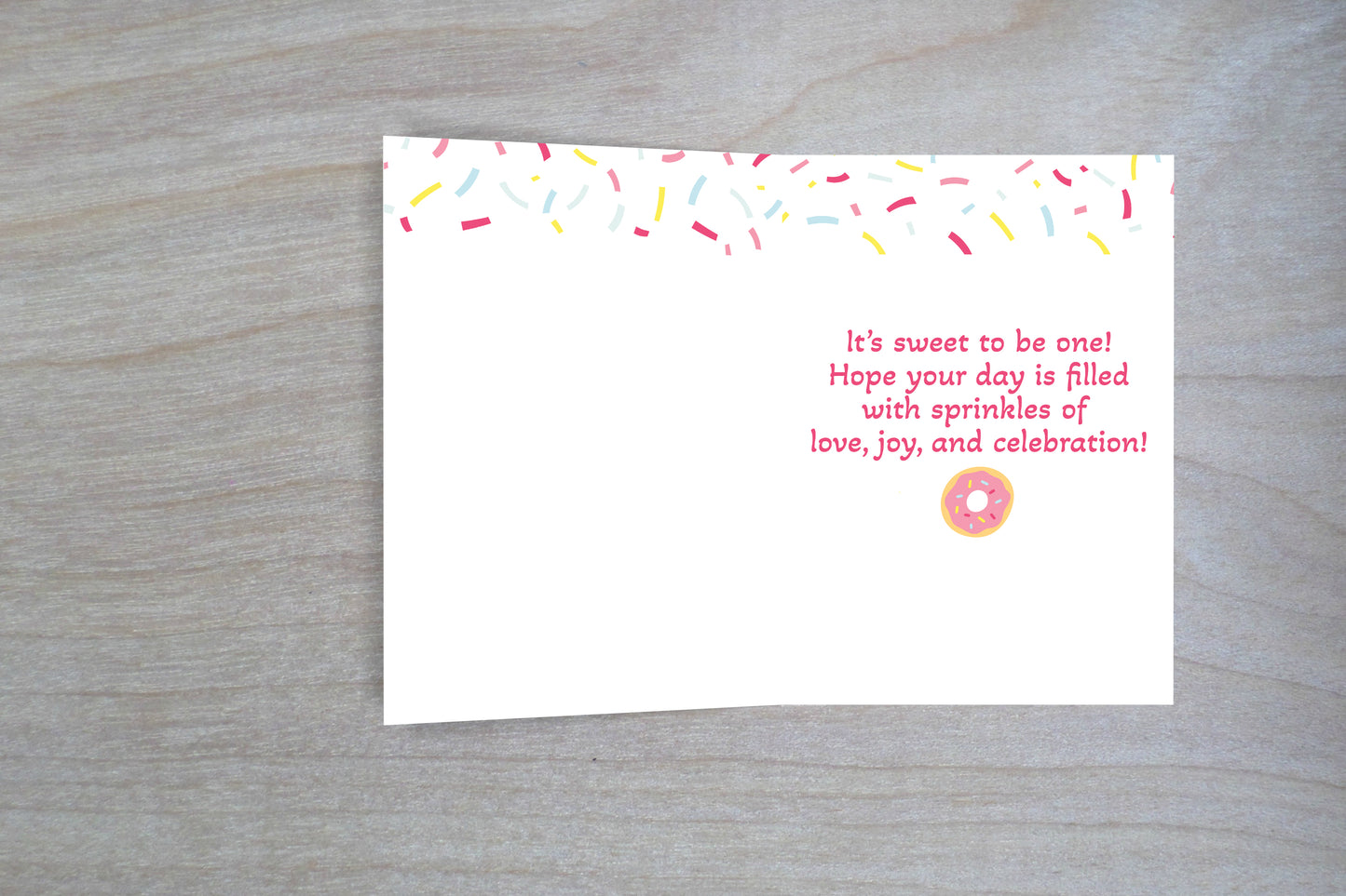 ONE Sweet Birthday Card - Single Card