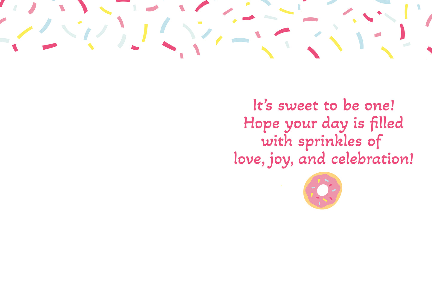 ONE Sweet Birthday Card - Single Card