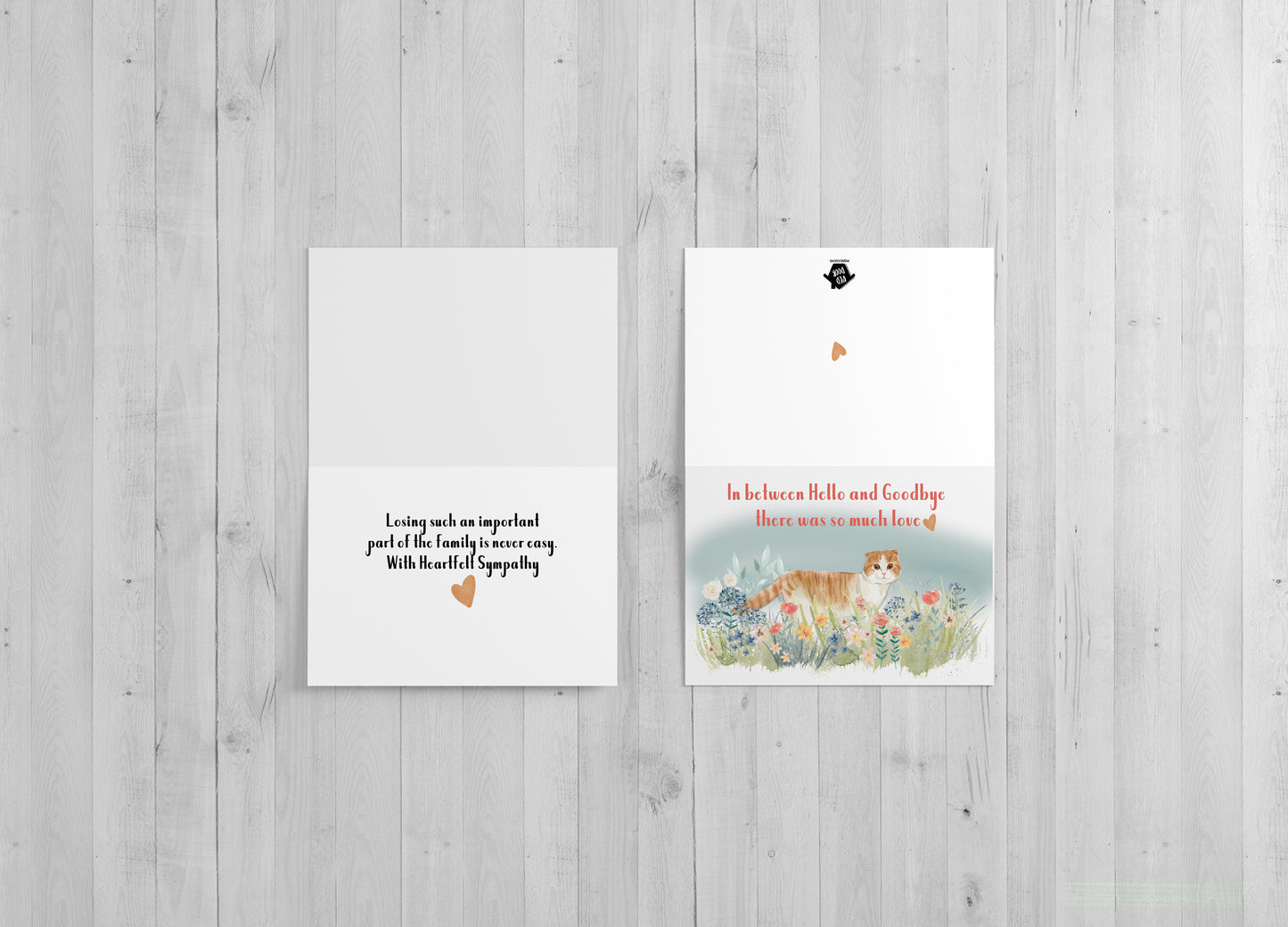 Cat Meadow Sympathy Single Card