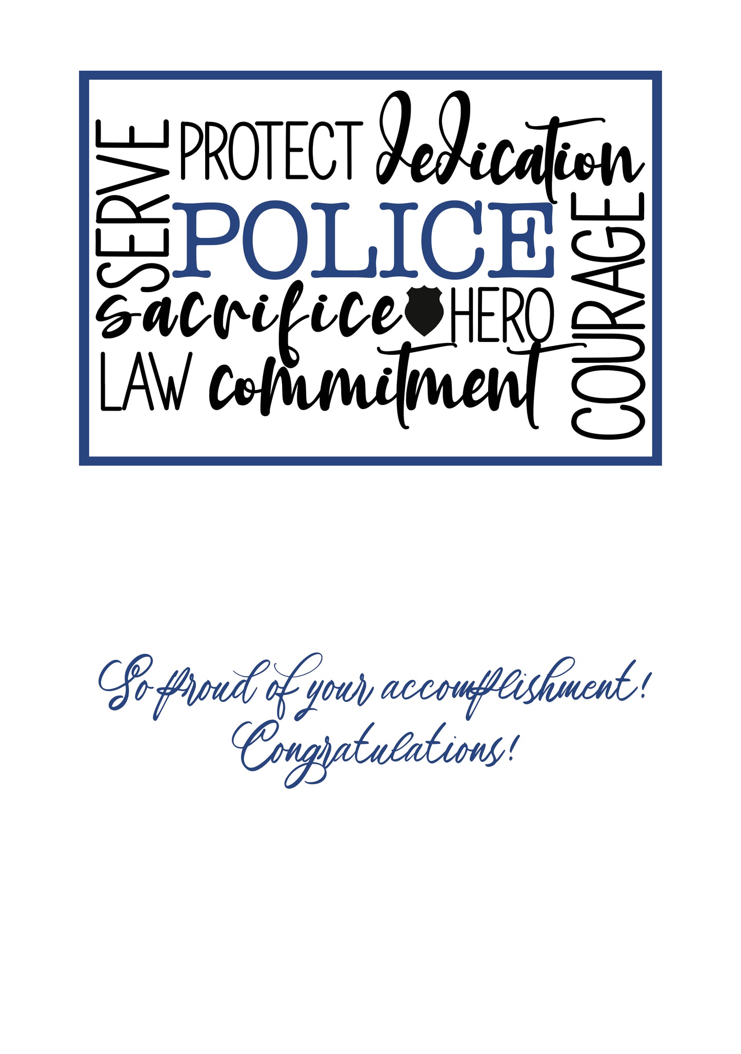Police Academy Graduate - Single Card