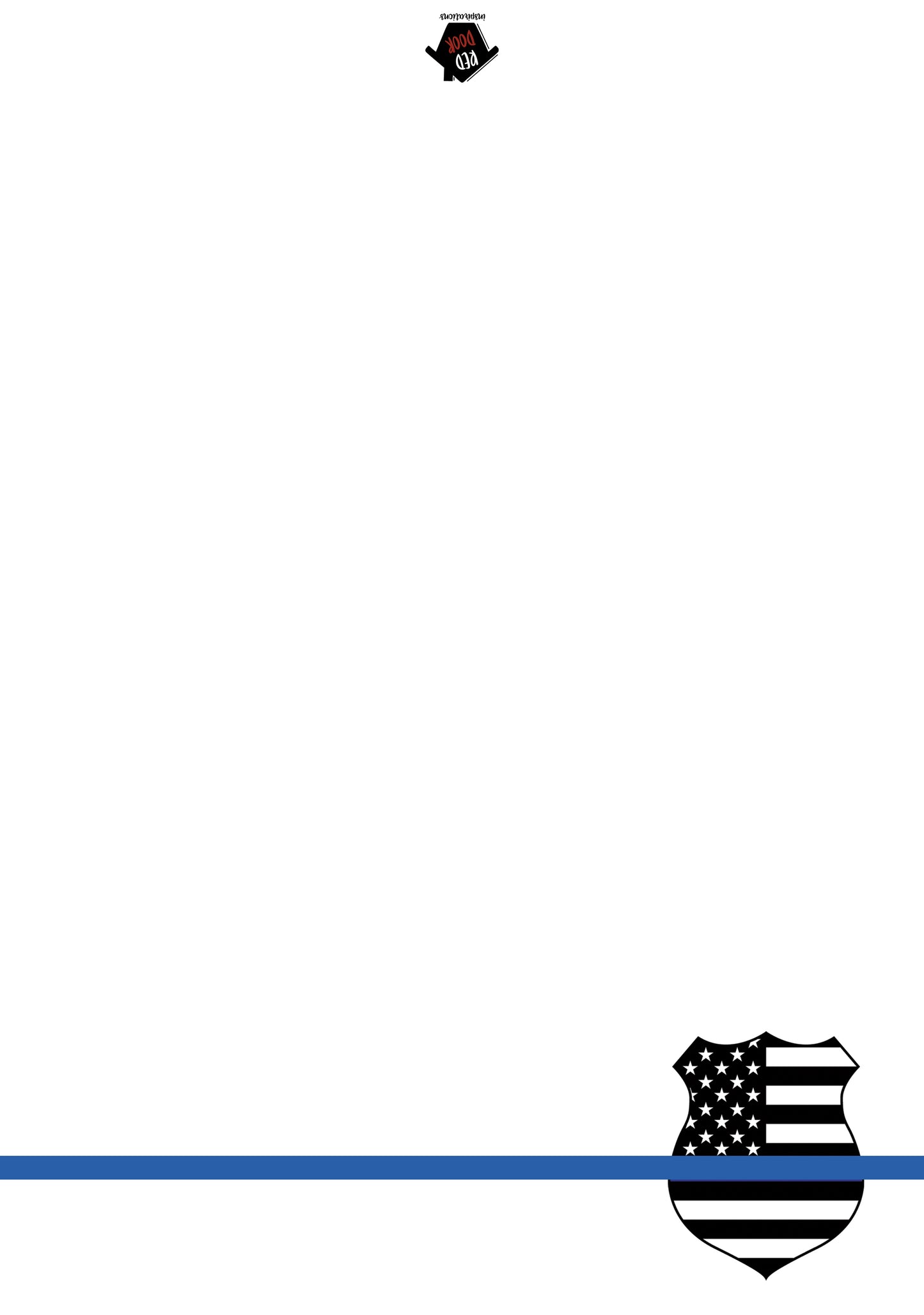 Police Department Blank - Single or Pack of 10