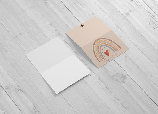 Boho Rainbow Thank You - Includes 25 cards