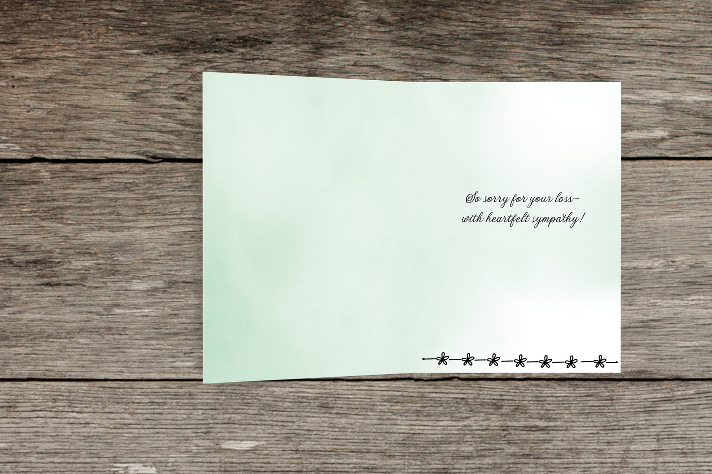 Sad Dog Sympathy Single Card