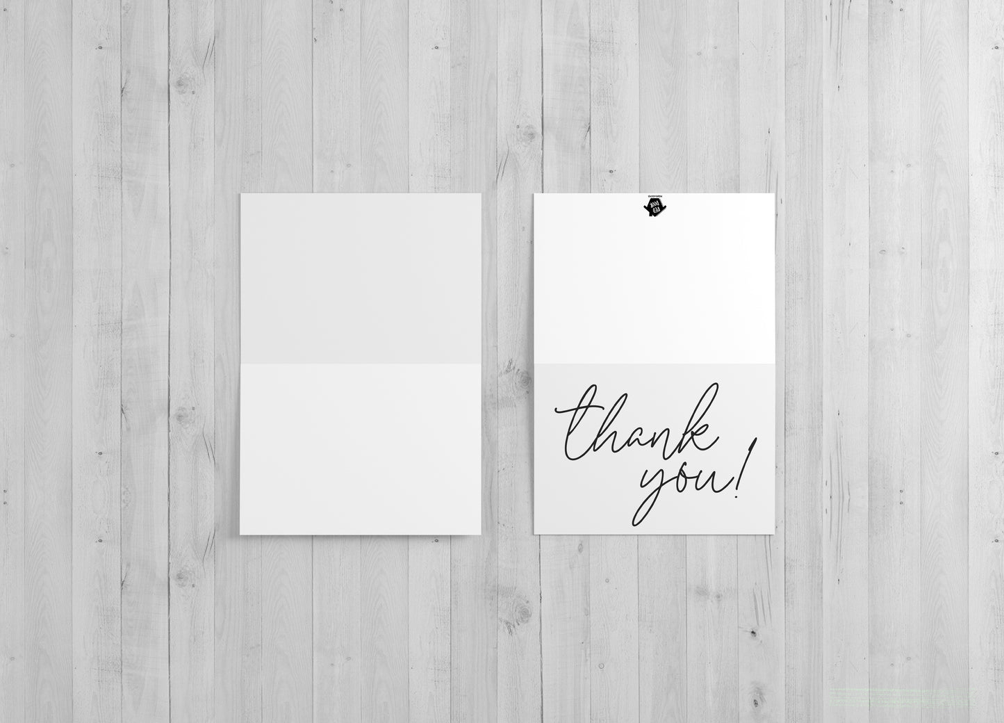 Black and White Thank You - Includes 20 cards