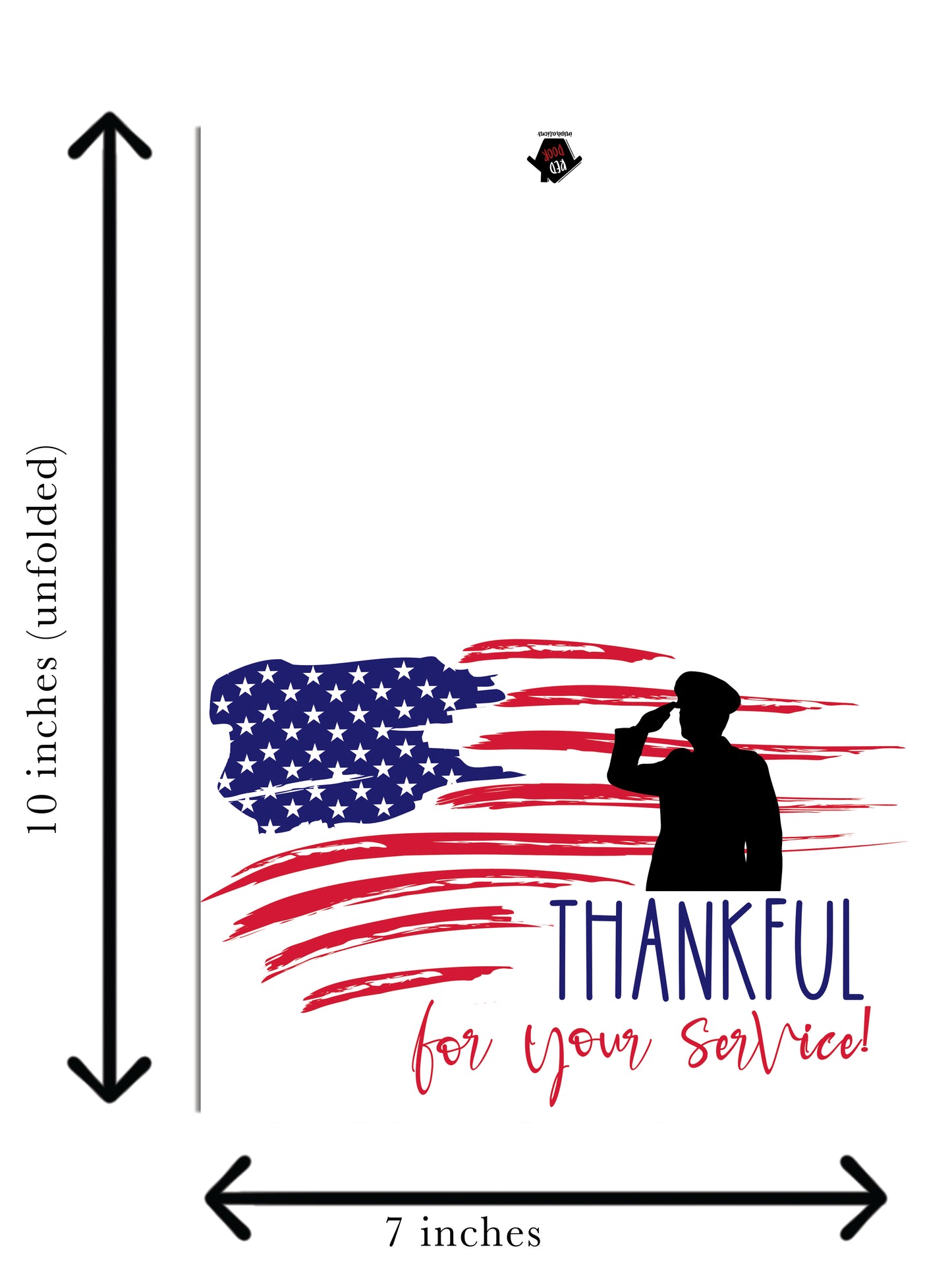 Thankful for service Military Cards - Single or pack of 20