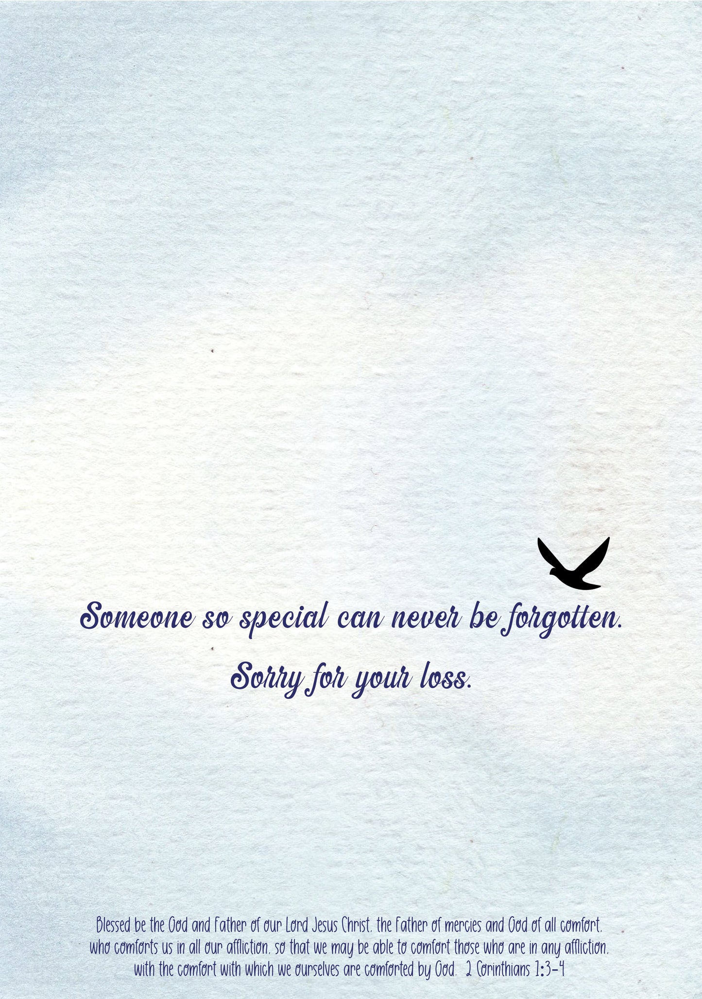 With Deepest Sympathy Christian Card Single Card