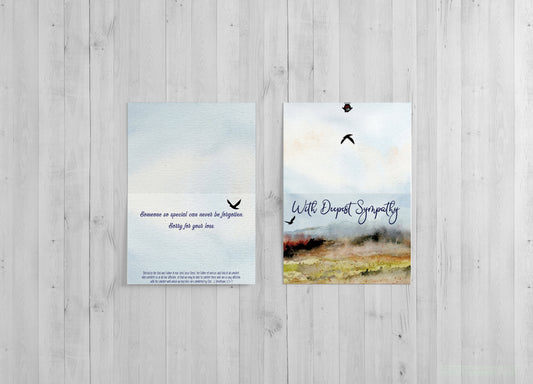 With Deepest Sympathy Christian Card Single Card