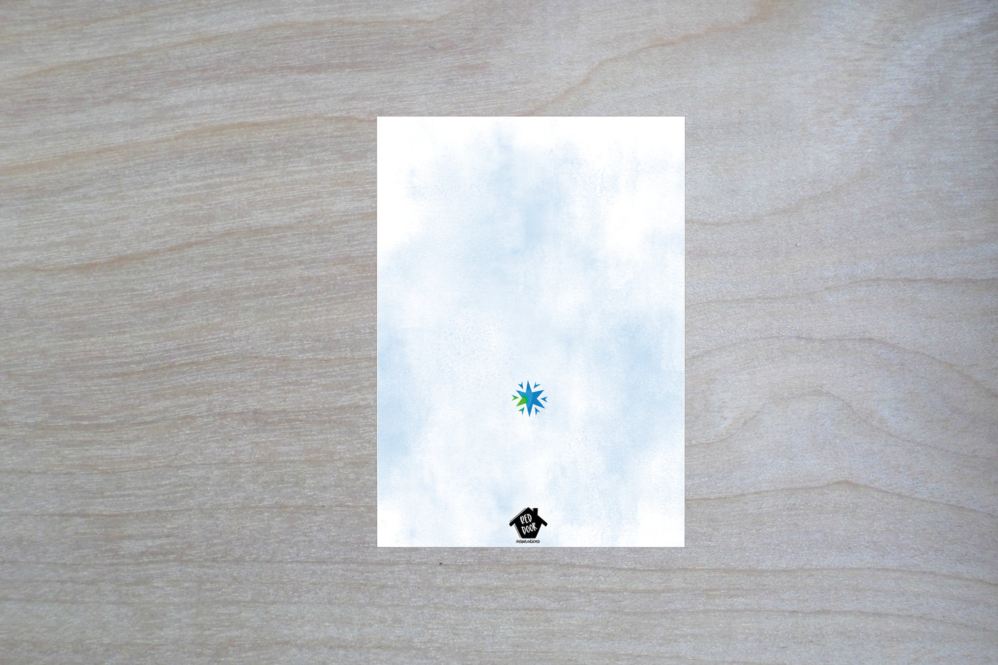 Fundraiser Blue Green Birthday - Single Card