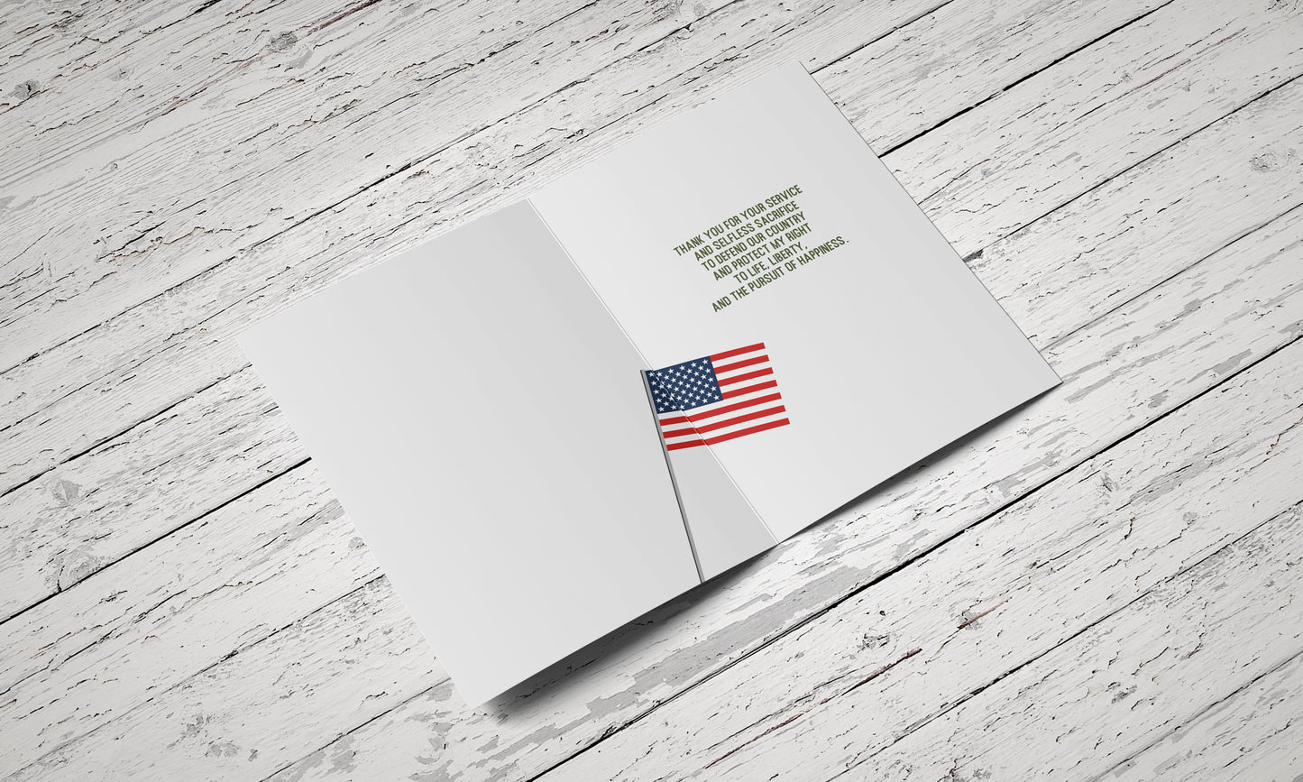 Fundraiser Military Appreciation Card - Single Card