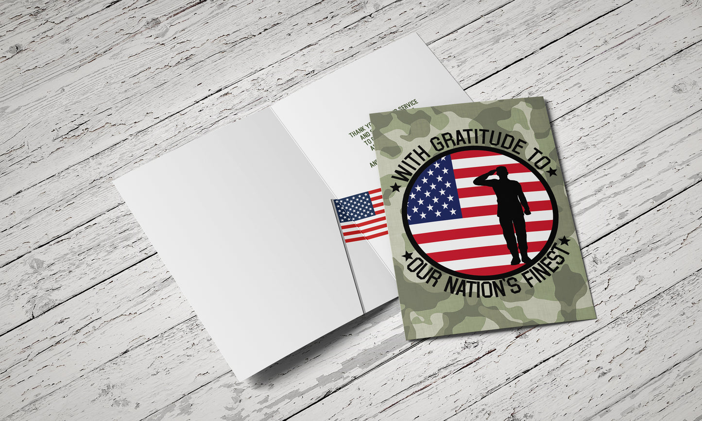 Fundraiser Military Appreciation Card - Single Card