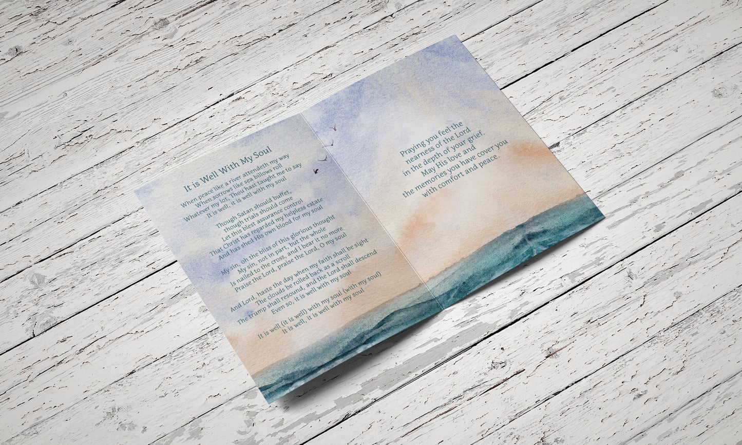 Fundraiser Sympathy It is Well Card - Single Card