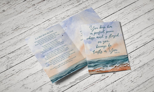 Fundraiser Sympathy It is Well Card - Single Card