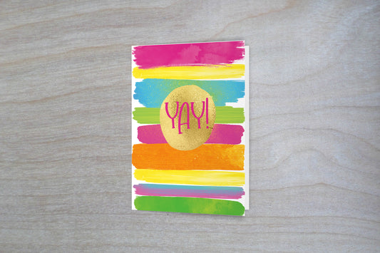 Fundraiser Colorful Stripe Birthday - Single Card