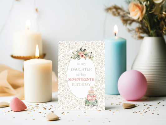 17th Birthday Card for Daughter