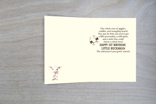1st Rodeo Birthday Card