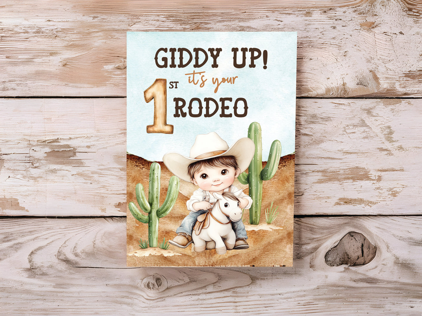 1st Rodeo Birthday Card