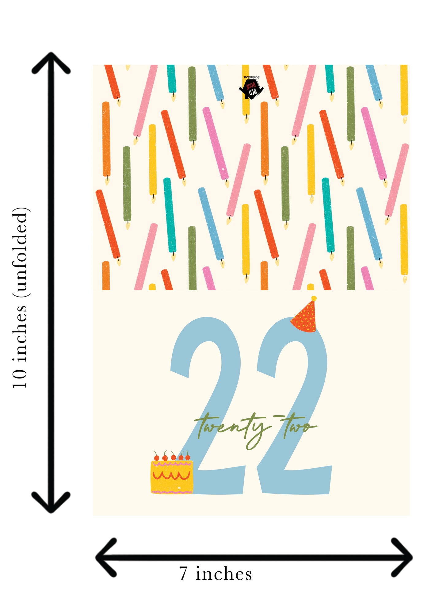Shine Bright 22nd Birthday - Single 5x7 Card