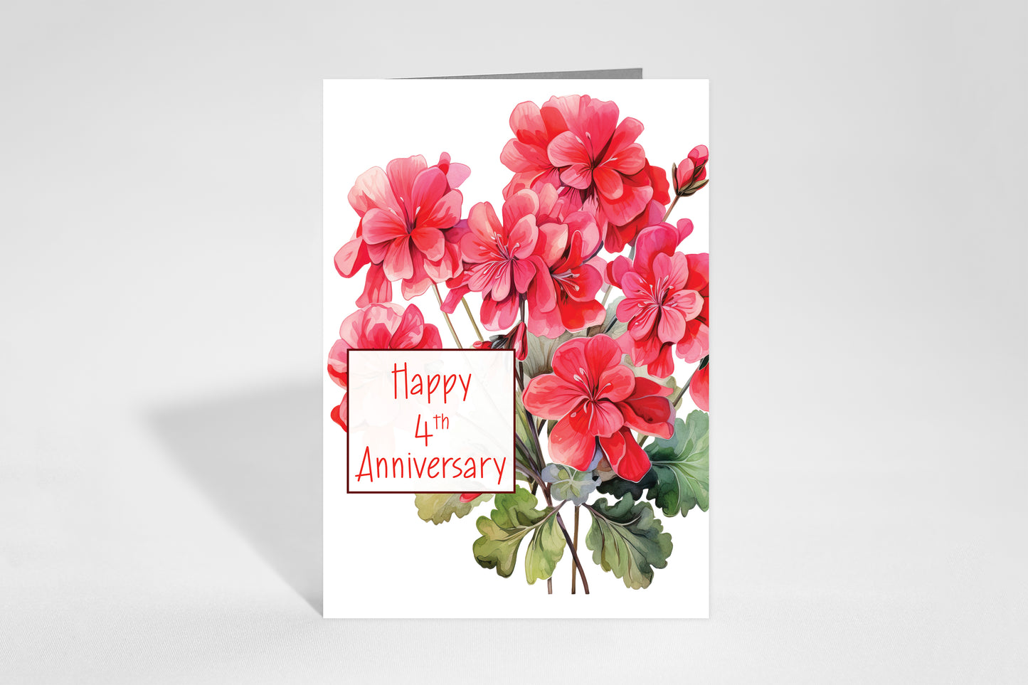 Happy 4th Anniversary Card