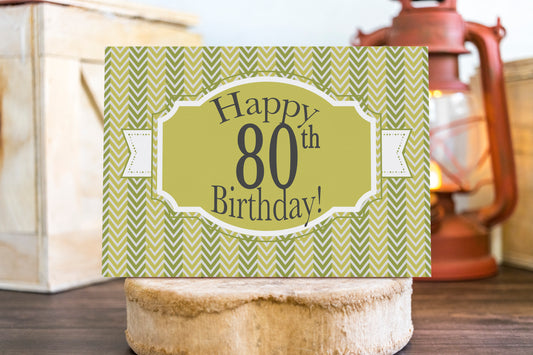 Pillar of Strength - 80th Birthday Card