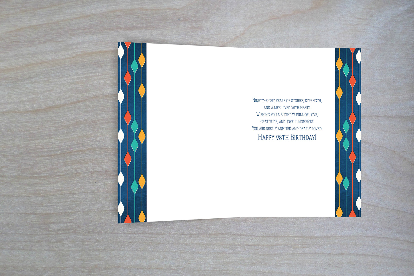 98th Diamond Birthday Card