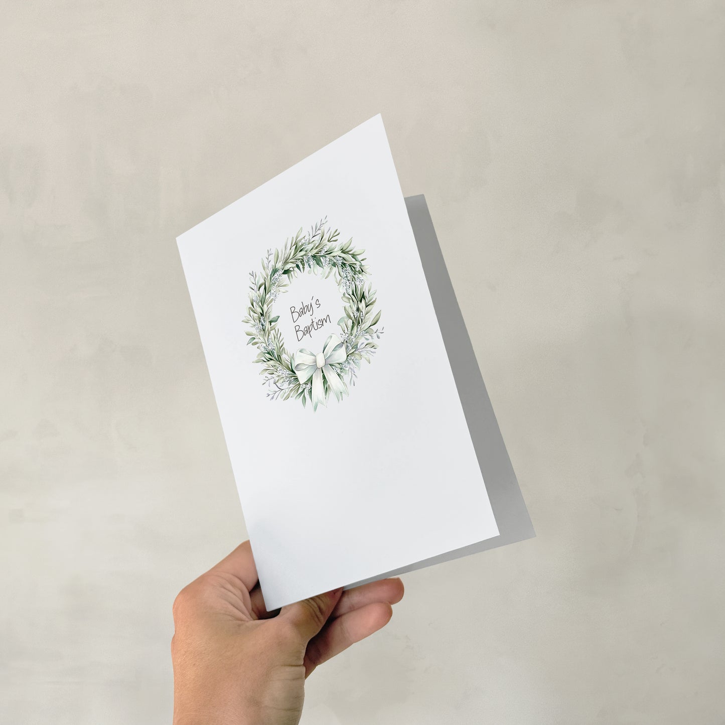 Baby Baptism - Single 5x7 Card