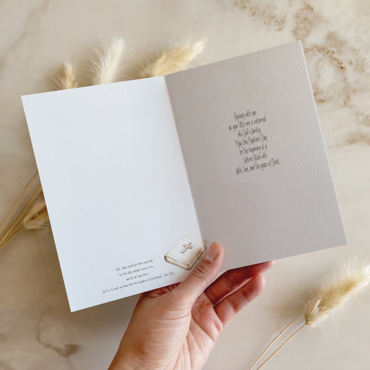 Baby Baptism - Single 5x7 Card