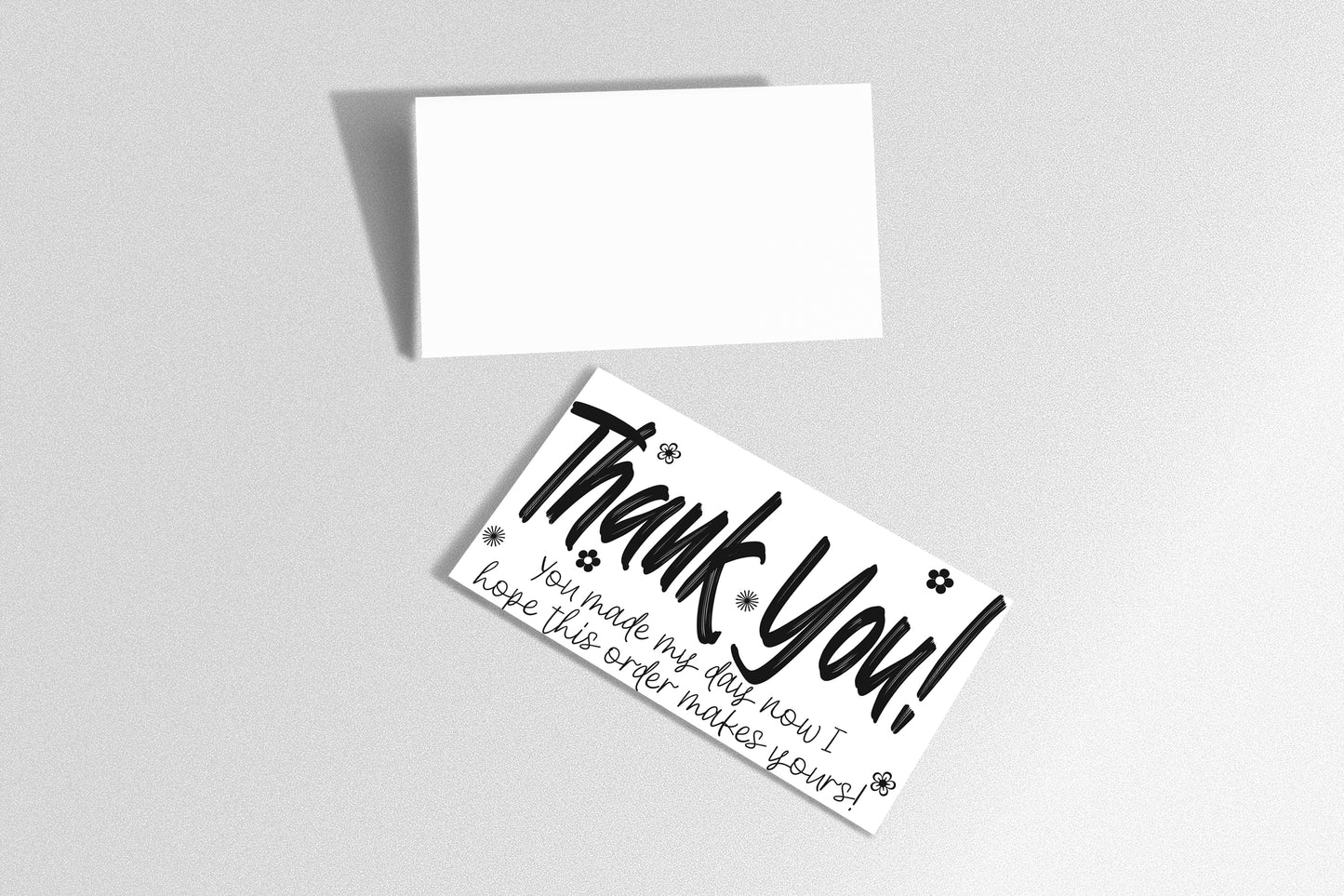 Business Thank You Insert Cards - 100 pack