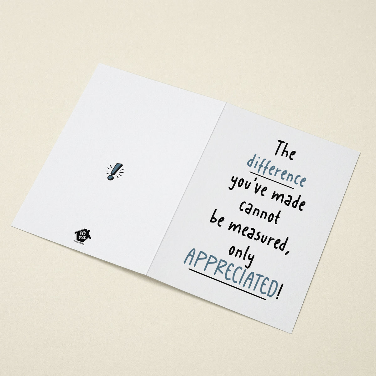 The Difference You've Made - 5x7 Single Card