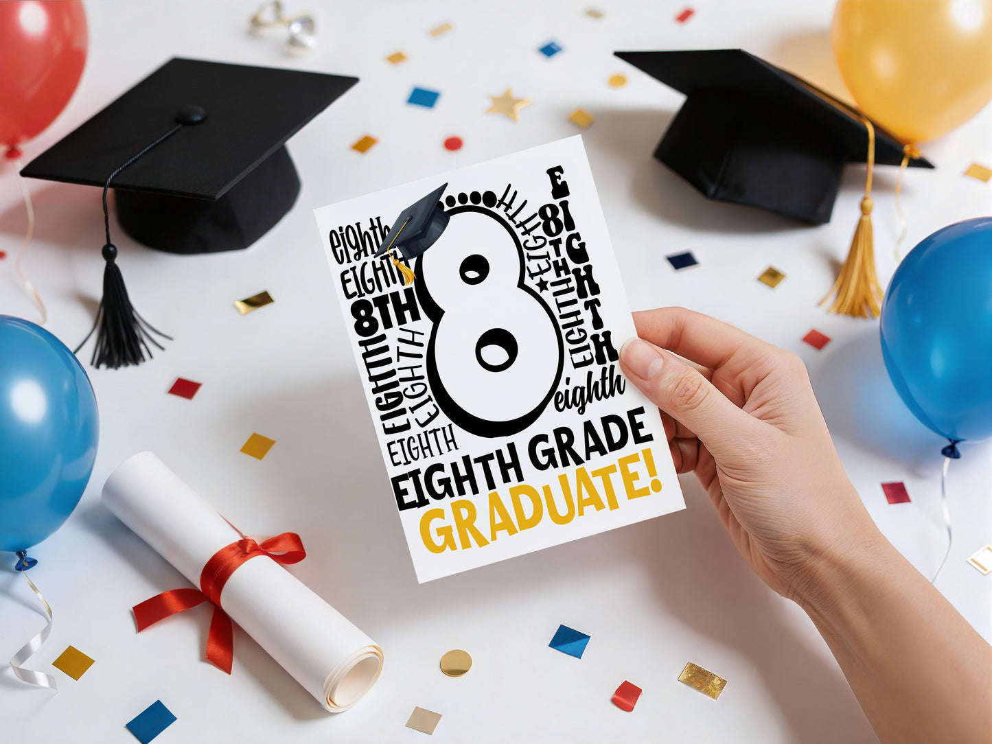 8th Grade Graduation - Single 5x7 Card