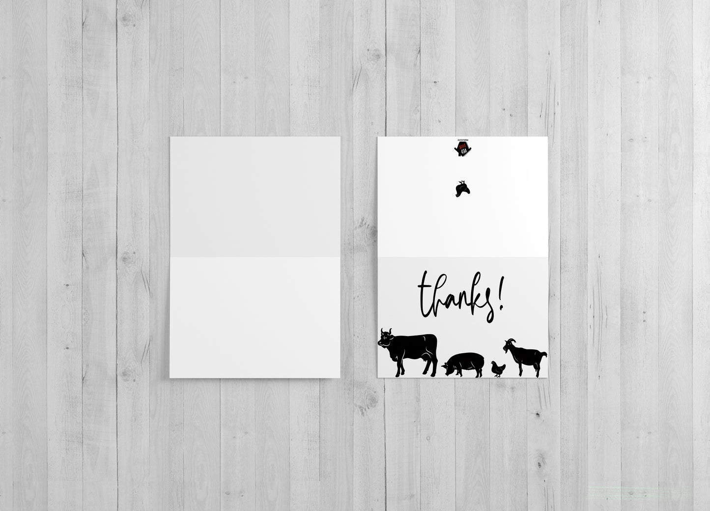 Farm Animal Thank You Cards - 10 pack