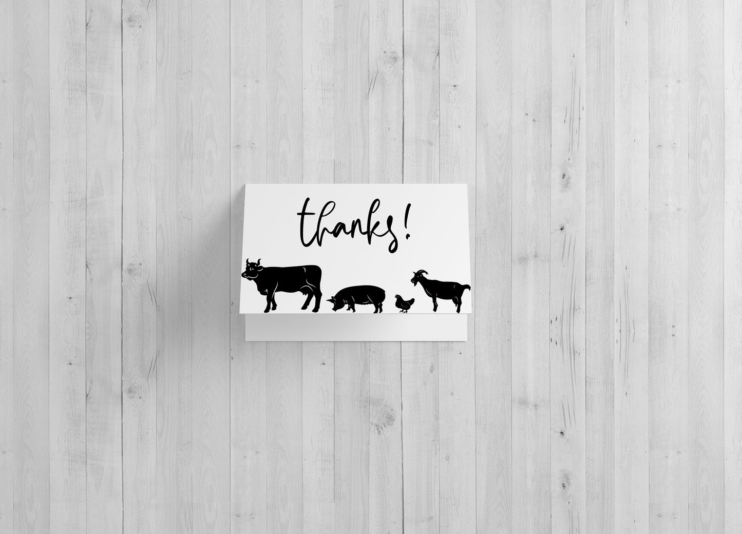 Farm Animal Thank You Cards - 10 pack