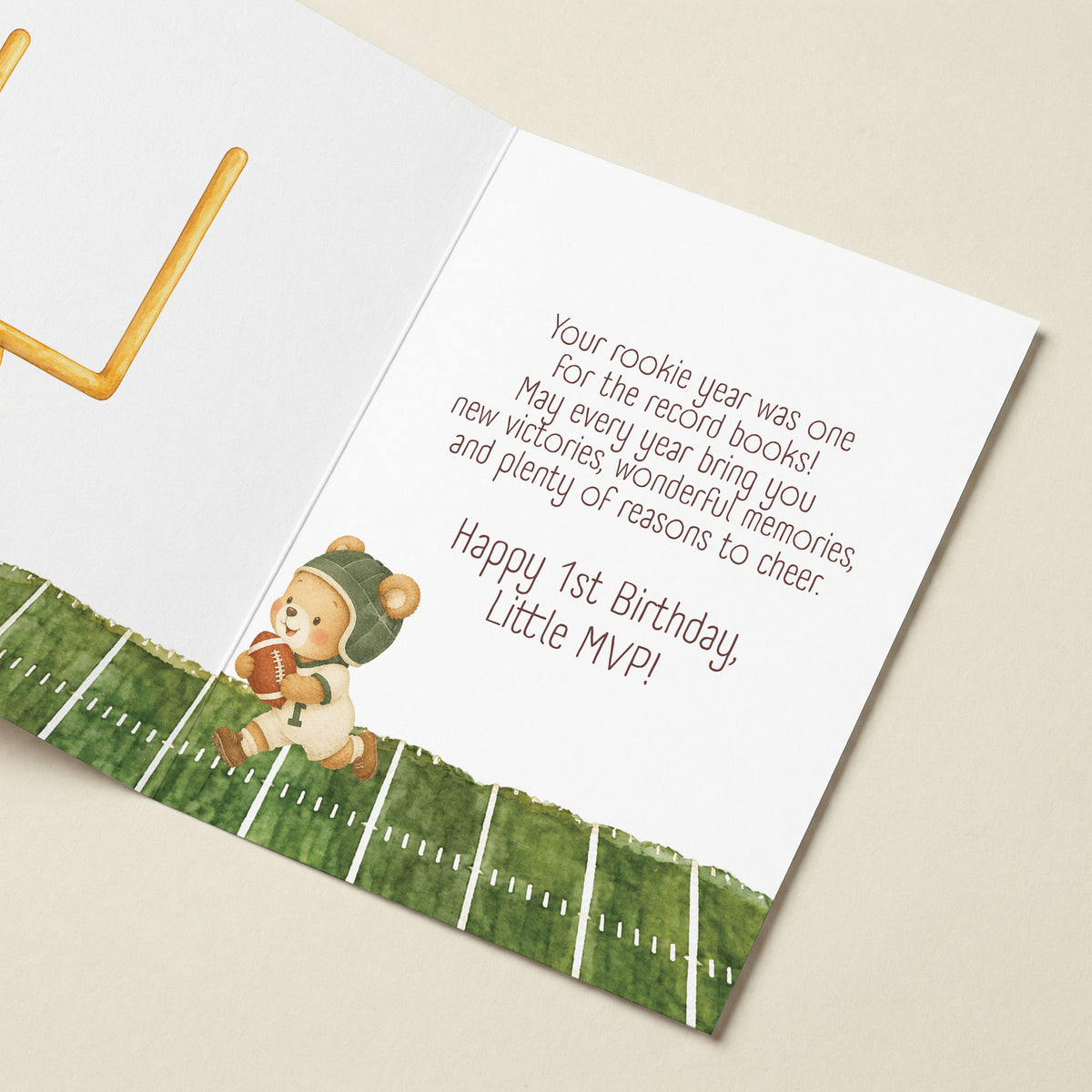 First Year Down - 5x7 Single Card