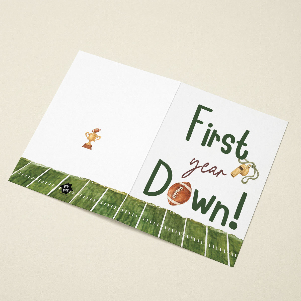 First Year Down - 5x7 Single Card