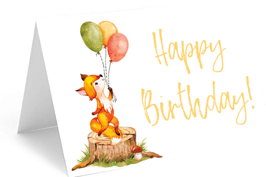 Fox Birthday - Includes 20 cards