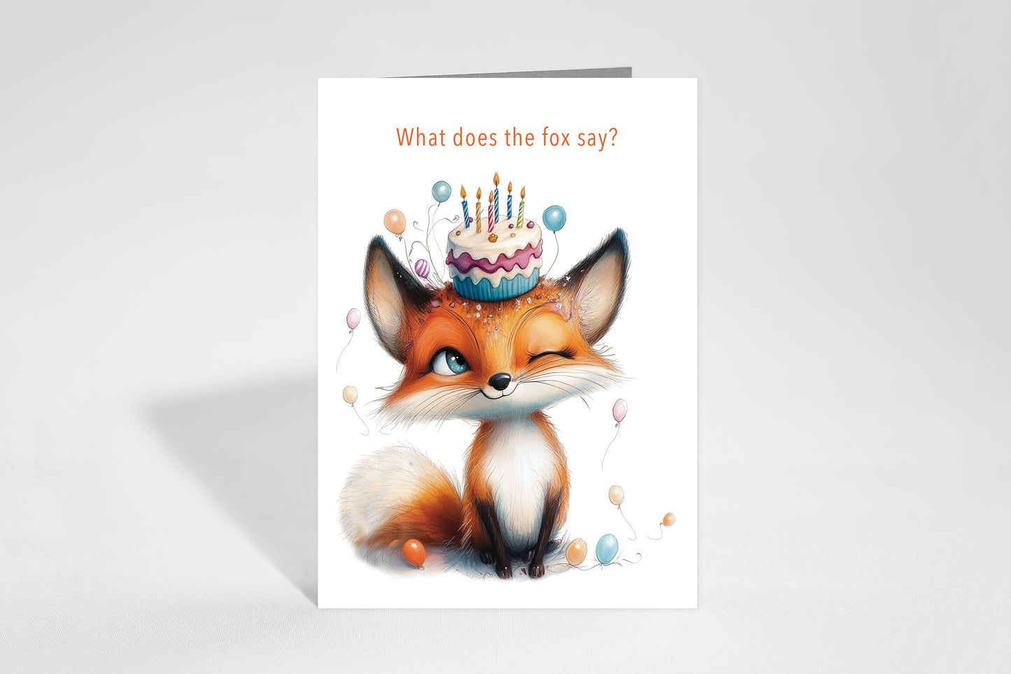 What Does the Fox Say Birthday Card - Single 5x7 Card