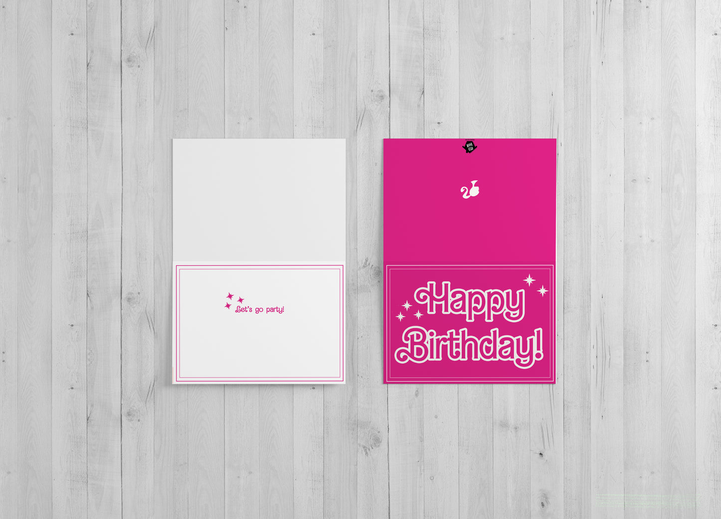 Hot Pink Princess, Barbie, Girl Birthday Card - Single Card