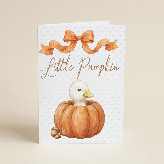 Little Pumpkin Birthday - 5x7 Single Card