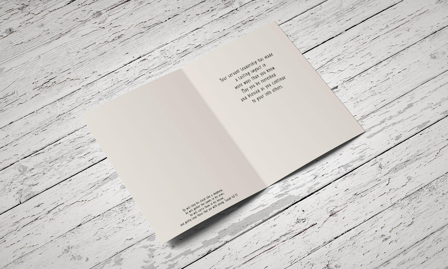 Ministry Appreciation Card - Single 5x7 Card