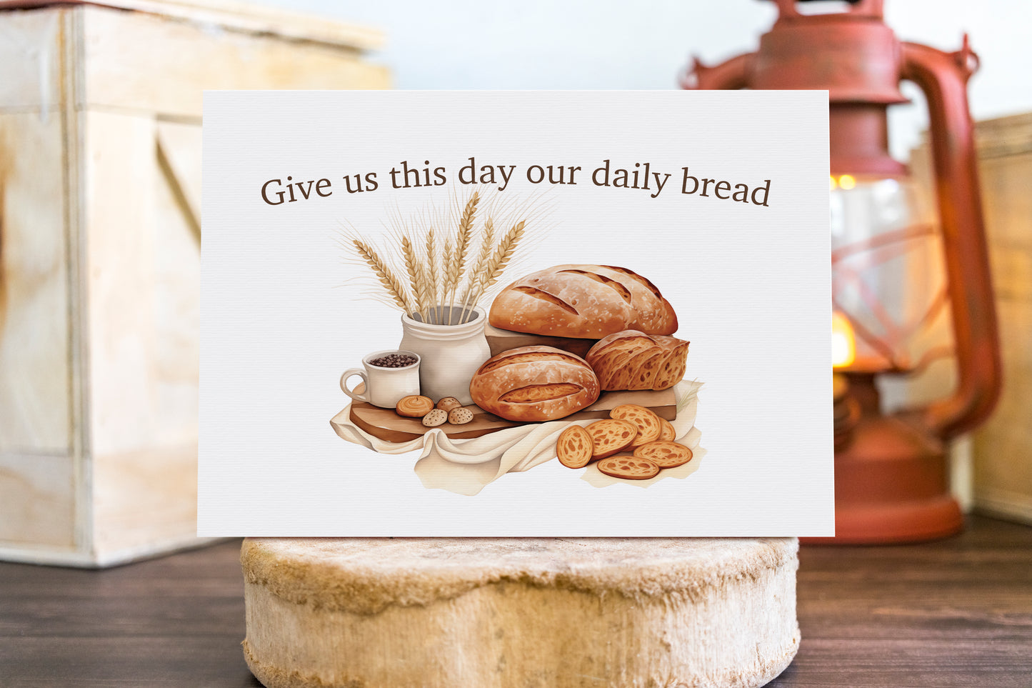 Give Us this Day Our Daily Bread - Single 5x7 Card
