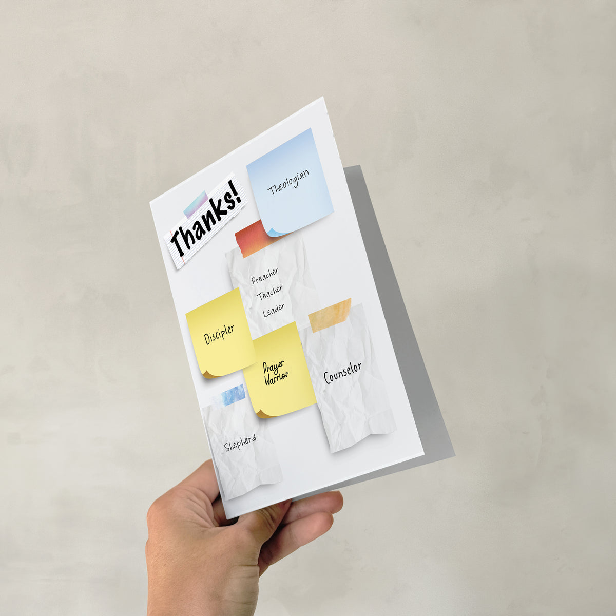 Pastor Post It - 5x7 Single Card