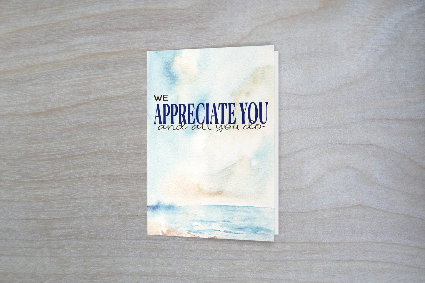 Pastor Appreciation Blue - 5x7 Single Card