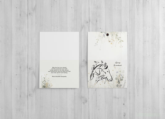 Pet Sympathy Silhouette - Single 5x7 Card