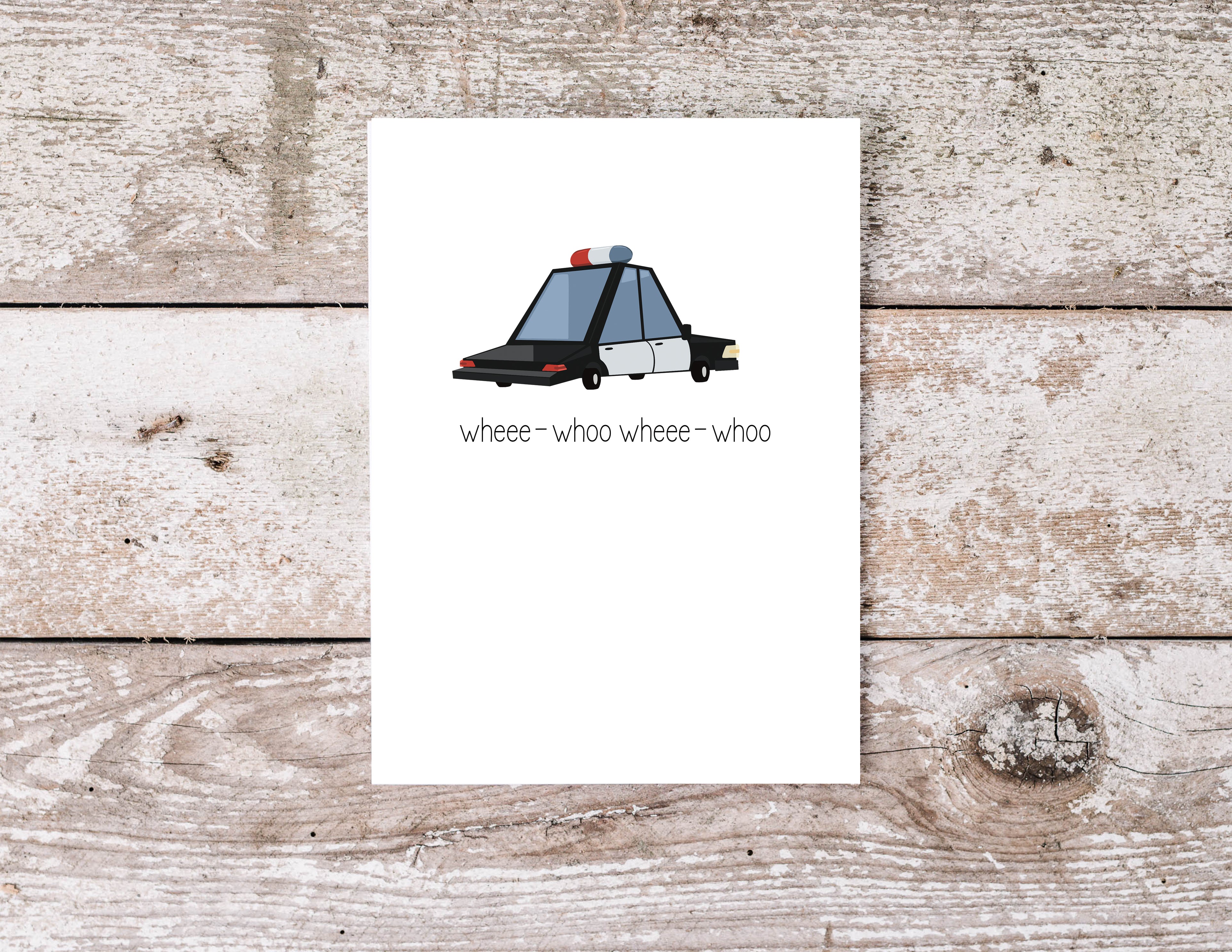 Police Key Card Police Card - Single Card - Single 5x7 Card – Red Door Inspirations