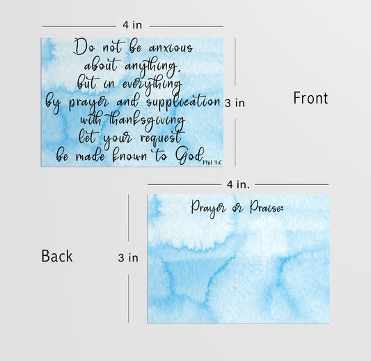 Blue Prayer and Praise Cards