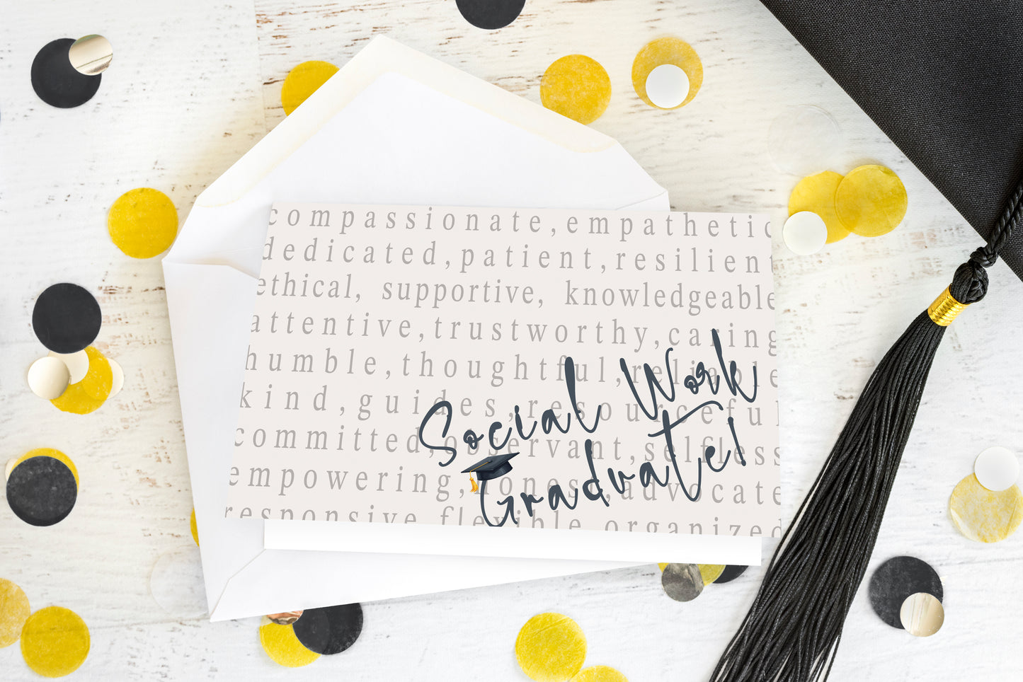 Social Work Graduation - Single 5x7 Card