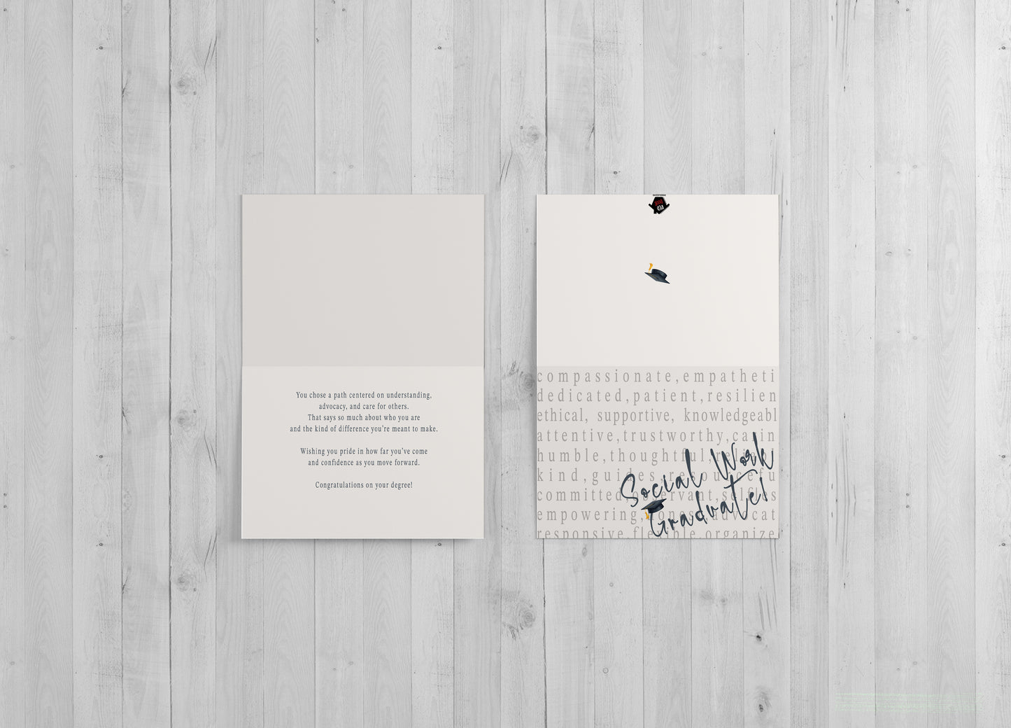 Social Work Graduation - Single 5x7 Card
